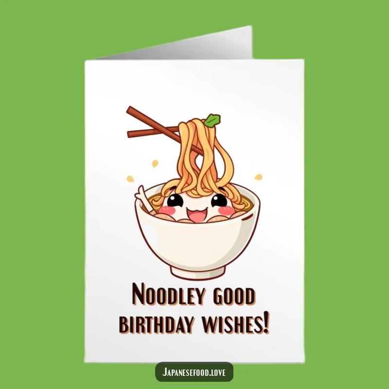 Free Printable Birthday Ramen Card: Joyful Chopsticks Greeting, Funny Downloadable Gift