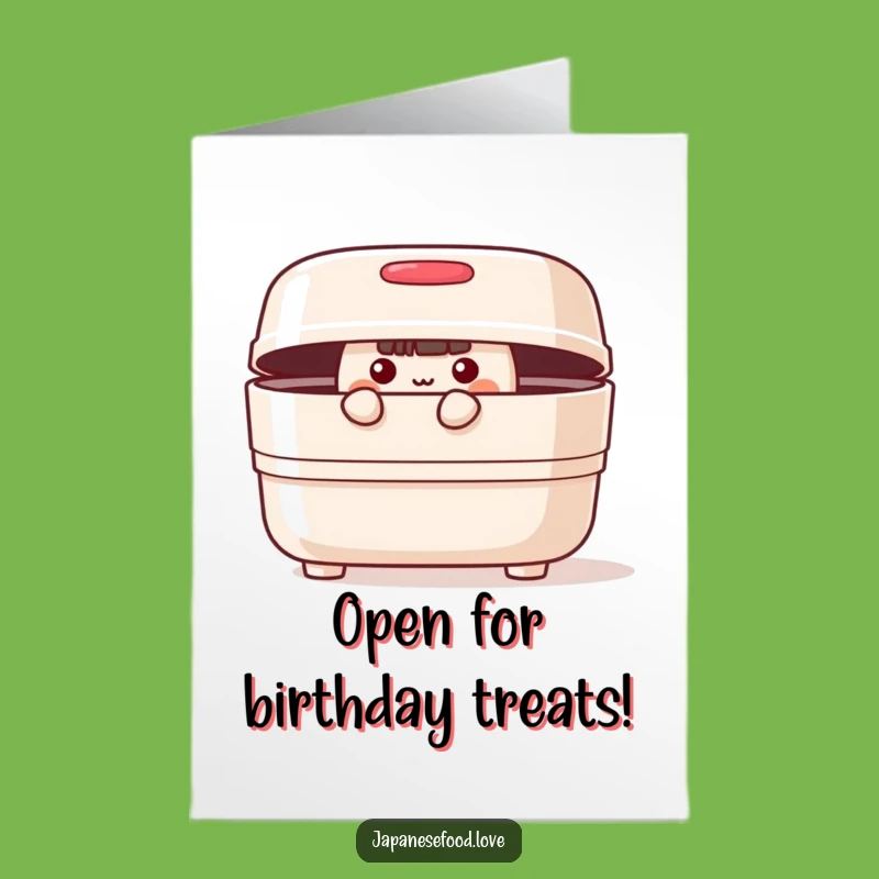 Free Printable Funny Bento Box Birthday Card: Cute Peekaboo Downloadable Gift