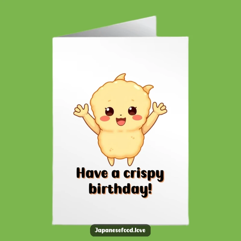 Crispy Free Printable Tempura Birthday Card - Waving Fun Downloadable