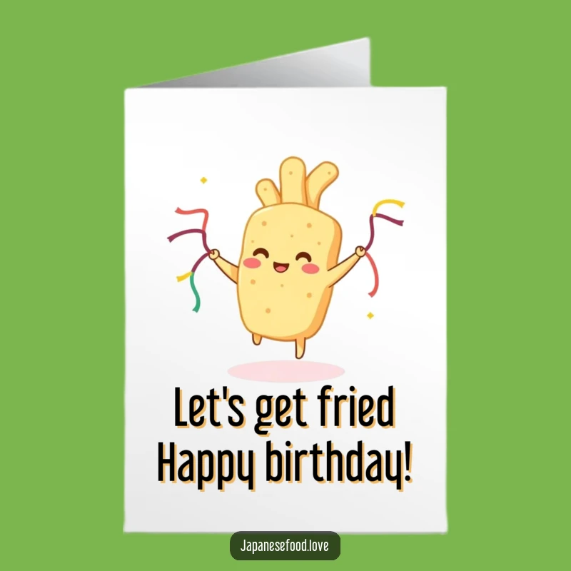 Free Printable Birthday Card: Dancing Tempura for a Fun Celebration