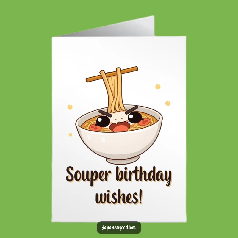 Free Printable Ramen Dive Birthday Card: Funny Noodle Humor Downloadable Gift