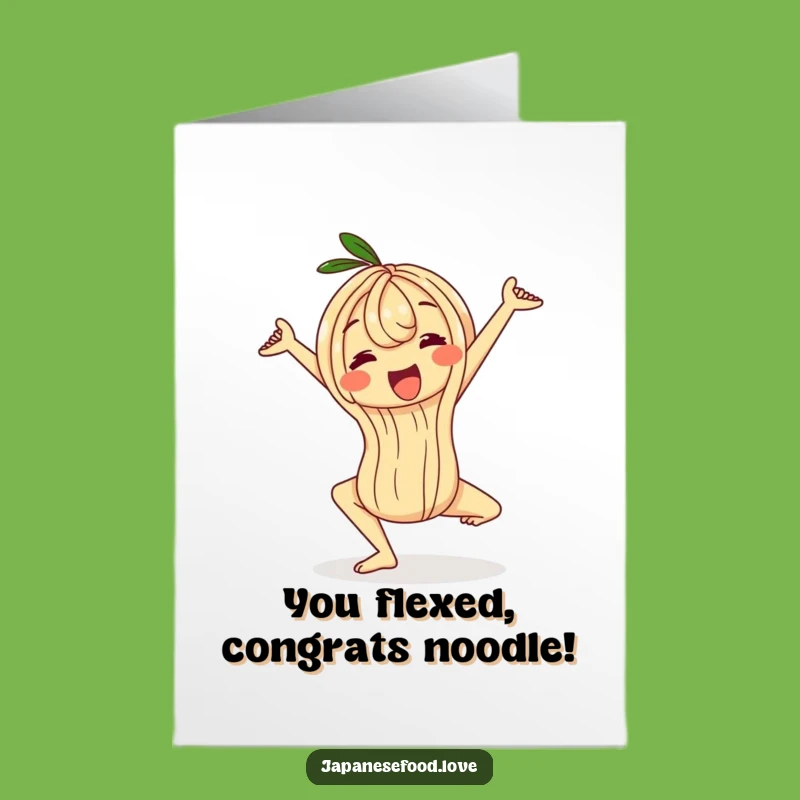 Free Printable Congrats Card: Wobbly Ramen Yoga - Funny Downloadable!
