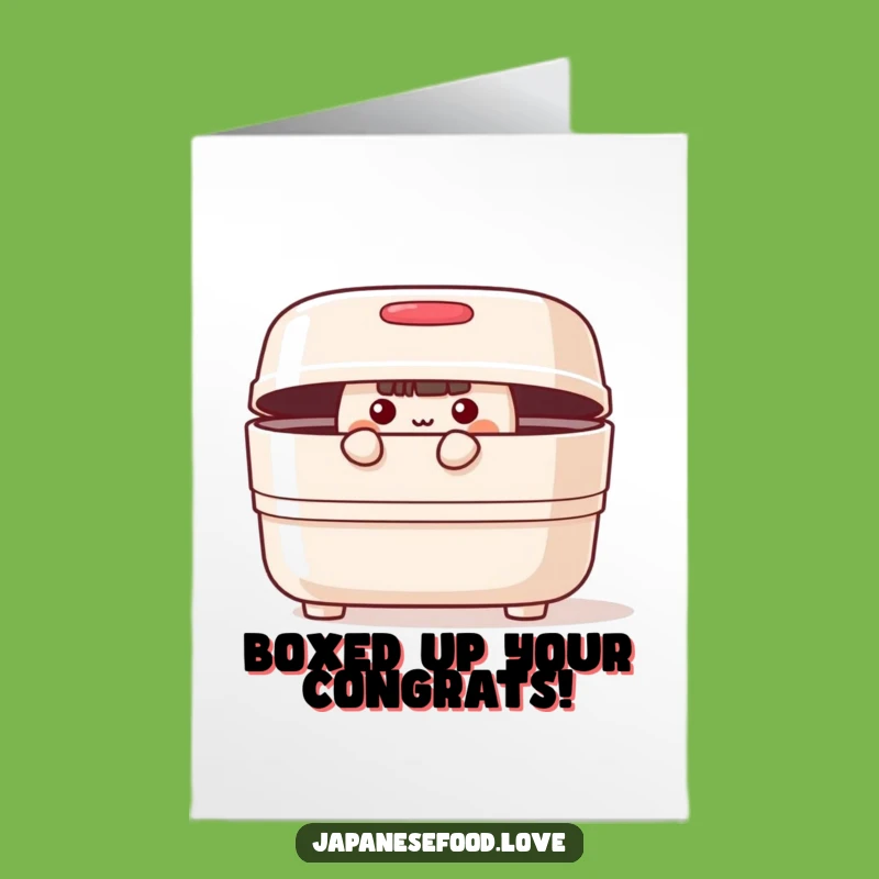 Free Printable Funny Bento Box Congrats Card: Cheerful Food Downloadable