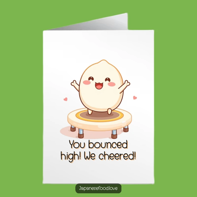 Free Printable Congrats Card: Bouncy Mochi Funny Downloadable Congratulation
