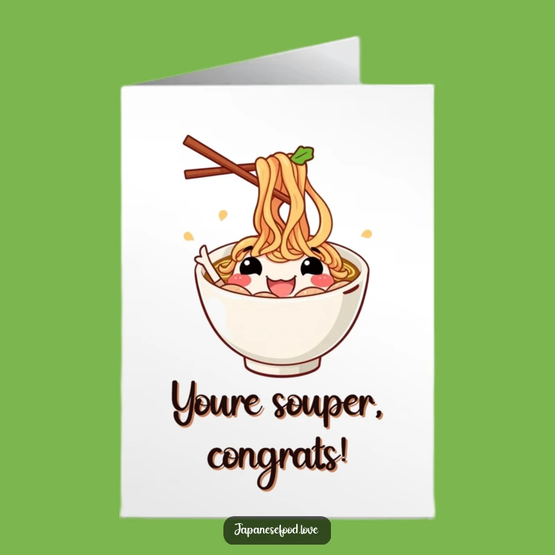 Free Printable Congrats Ramen Card: Joyful Chopsticks, Funny Downloadable Gift