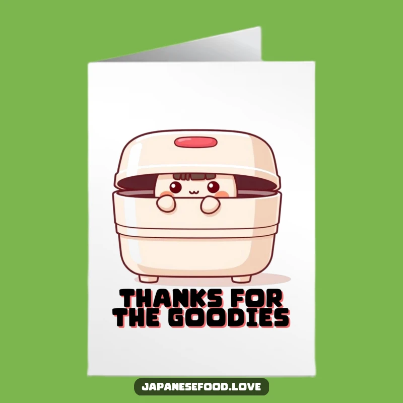 Free Printable Funny Bento Box Thank You Card: Cute Foodie Downloadable