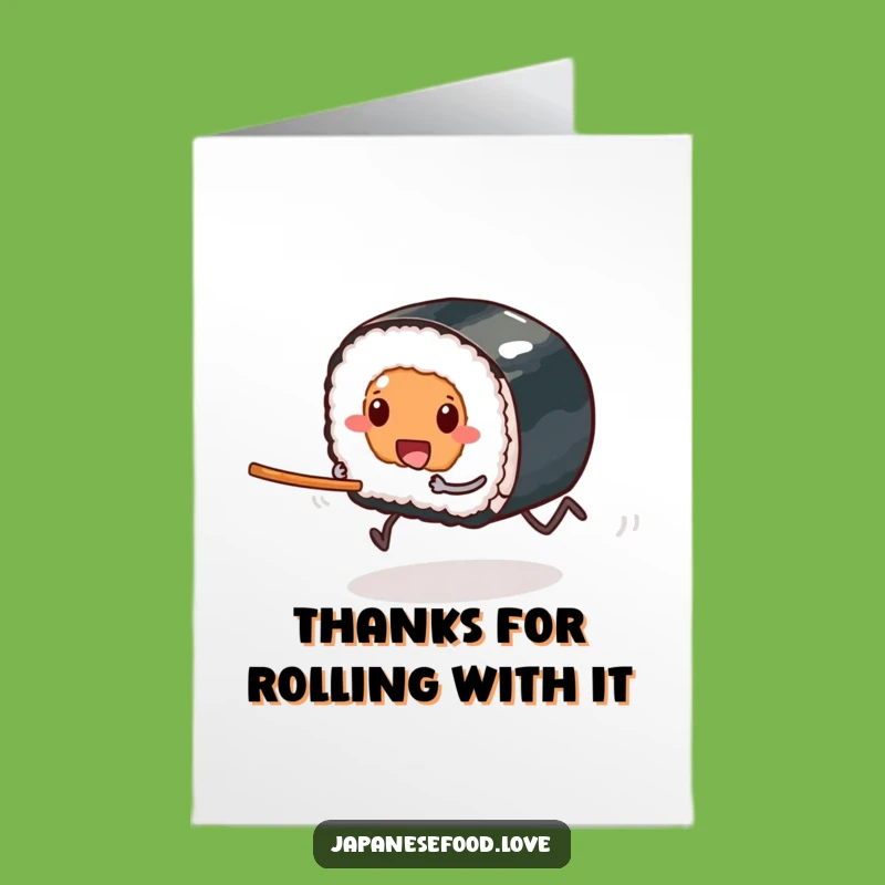 Free Printable Sushi Thank You Card: A Race of Gratitude
