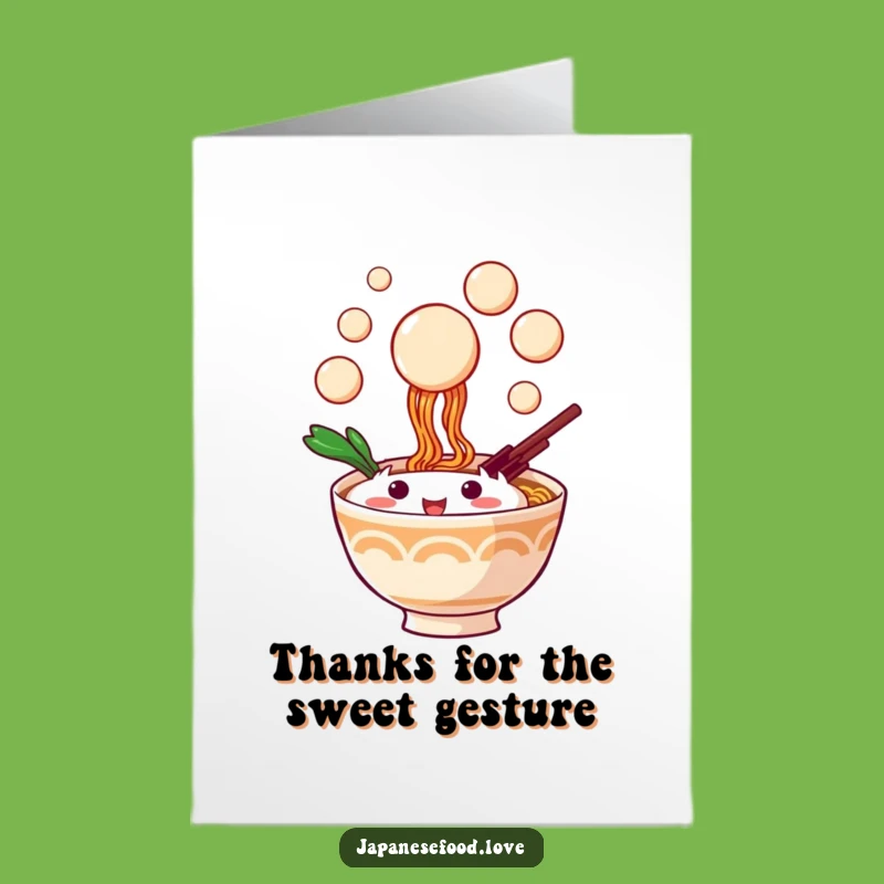 Free Printable Thank You Card: Playful Ramen Dango - Funny Gratitude Download!