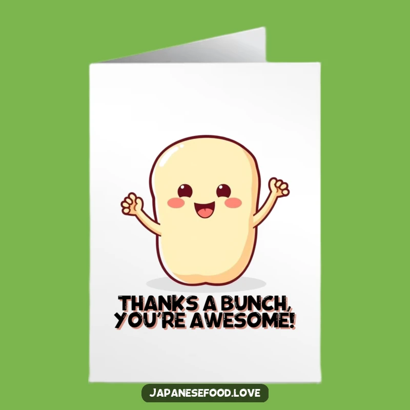 Free Printable Tempura Thank You Card: Waving Gratitude Funny Downloadable