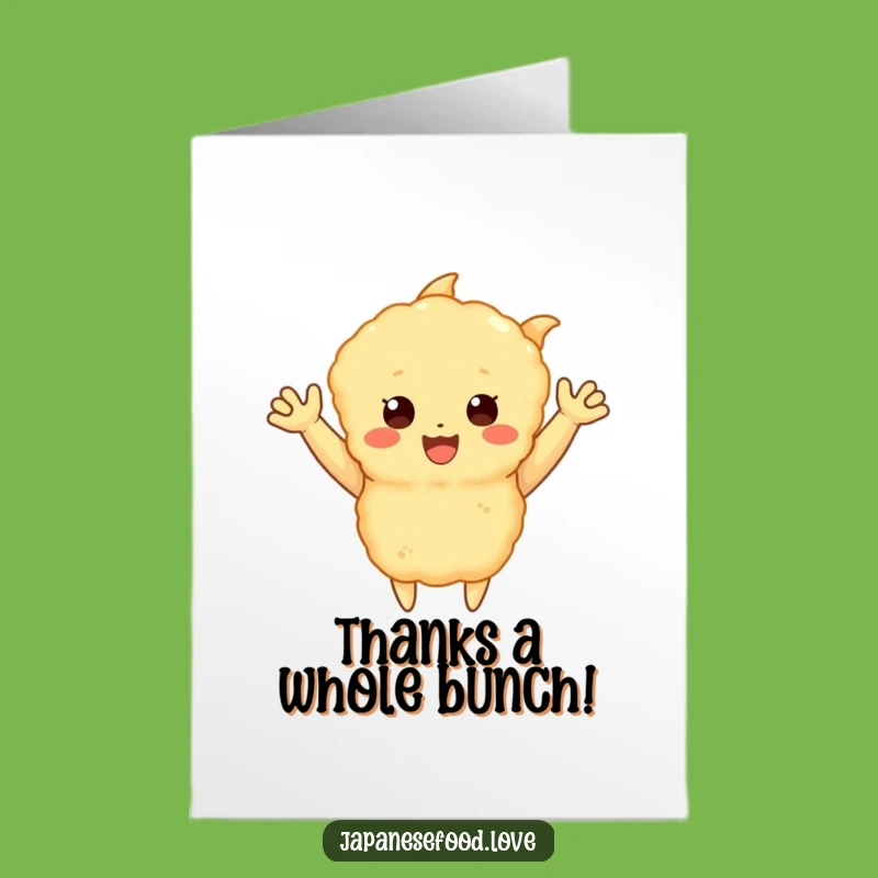 Crispy Free Printable Tempura Thank You Card - Waving DIY Gift