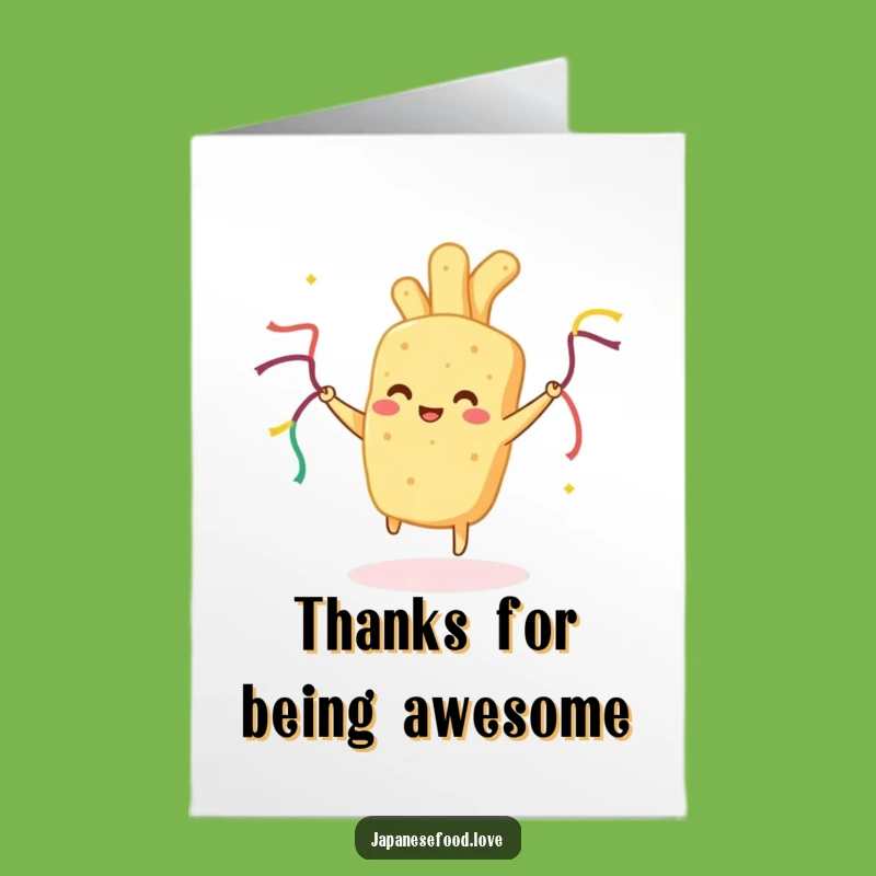 Free Printable Thank You Card: Dancing Tempura for Your Wonderful Gesture