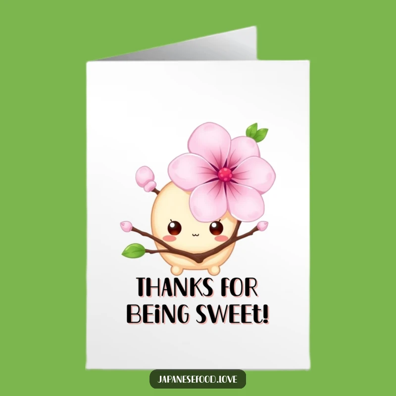 Cute Free Printable Mochi Thank You Card - Shy & Heartfelt DIY
