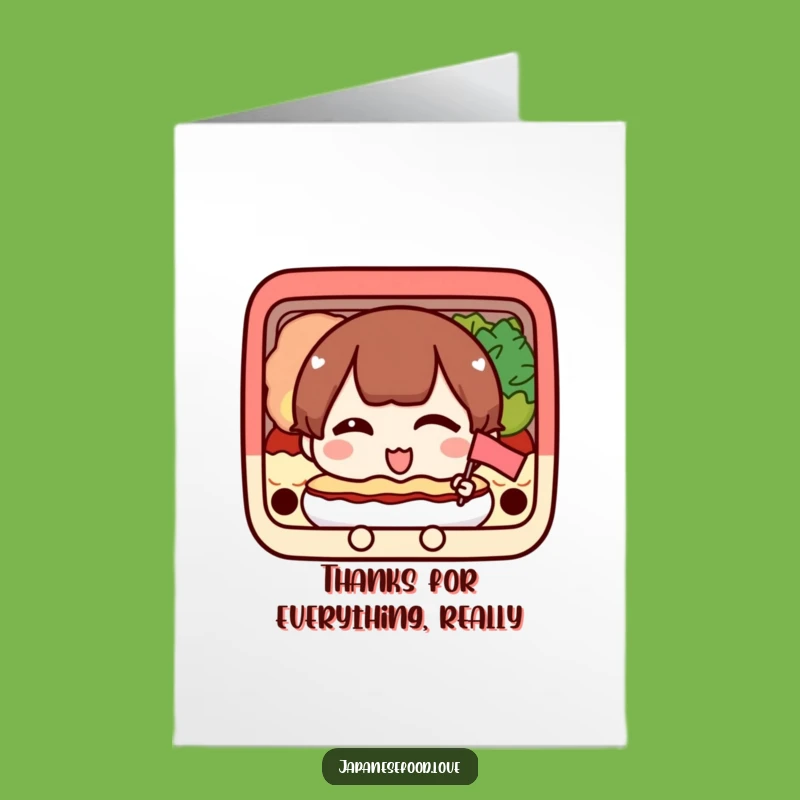 Free Printable Thank You Card: Happy Bento Box Wink - Funny Gratitude Download!