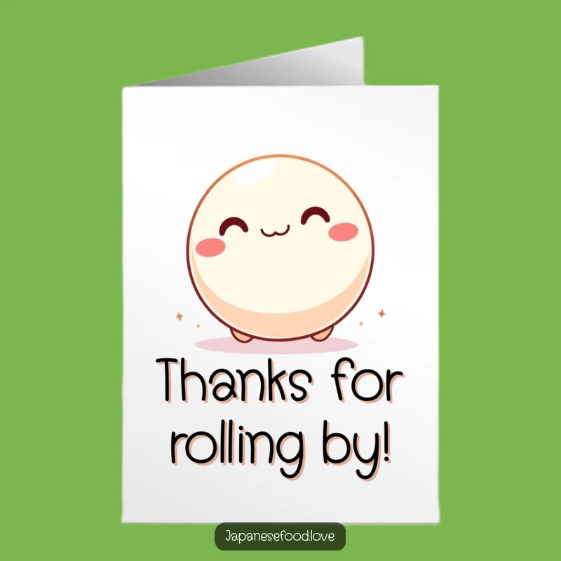 Free Printable Thank You Card: Giddy Mochi Roll! Express Gratitude with a Delightful Downloadable.