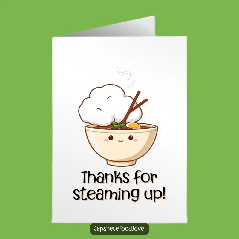 Free Printable Thank You Card: Shy Ramen! Express Gratitude with a Gentle Downloadable.