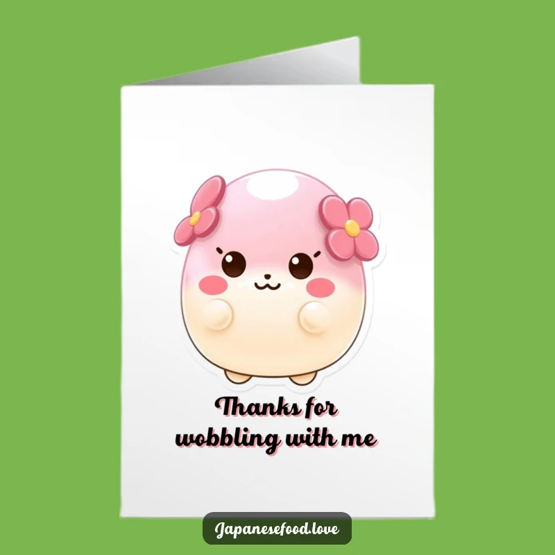 Free Printable Wobbly Mochi Thank You Card: Express Gratitude with Hilarious Wobbles