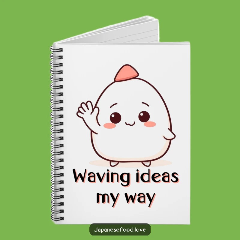 Funny Onigiri Hat Wave Notebook: Jot Down Cheerful Notes
