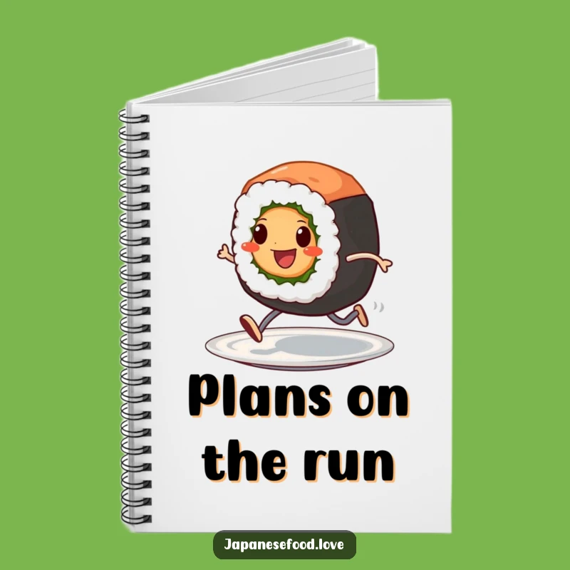 Funny Sushi Roll Sprint Notebook: Hilarious Journal for Foodie Notes