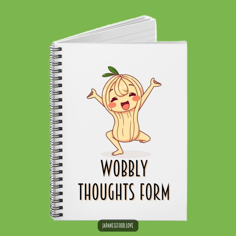 Funny Wobbly Ramen Noodle Yoga Notebook - Jot Down Your Zen Thoughts