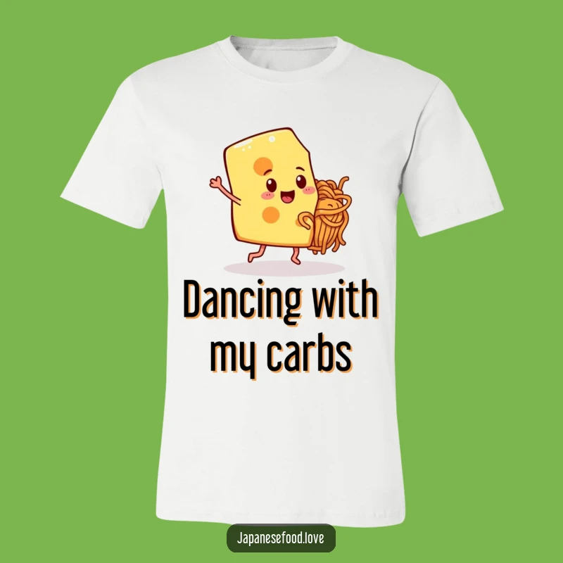 Funny Dancing Cheese & Noodle Tee: Wear Your Foodie Fun & Joyful Spirit