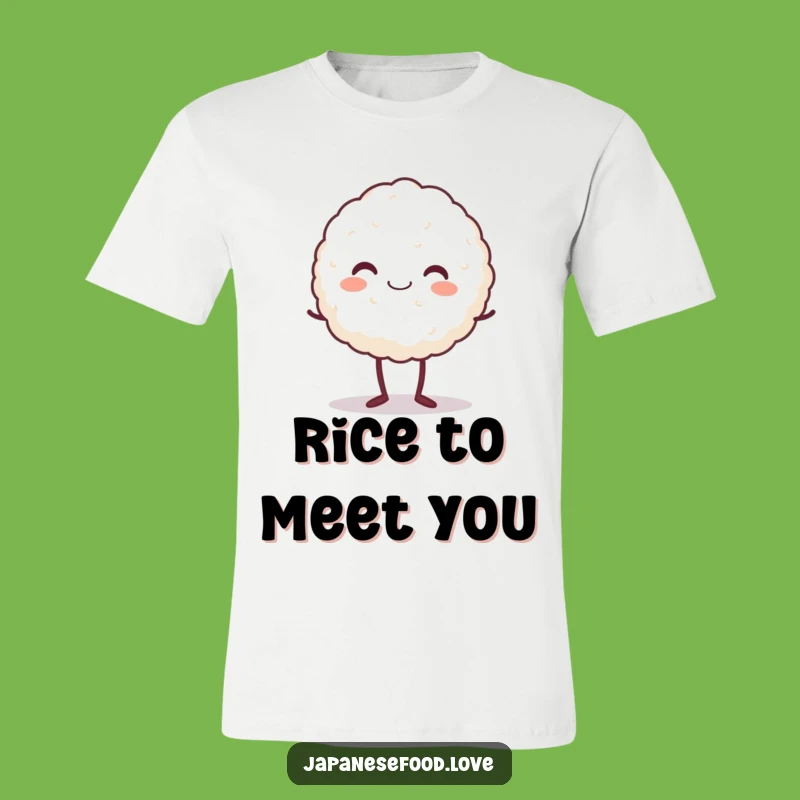Funny Beaming Rice Ball T-Shirt: Joyful Character Tee for a Happy Vibe
