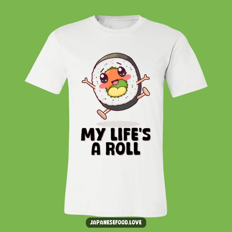 Funny Sushi Roll Cartwheel T-Shirt: Wearable Fun for Sushi Enthusiasts