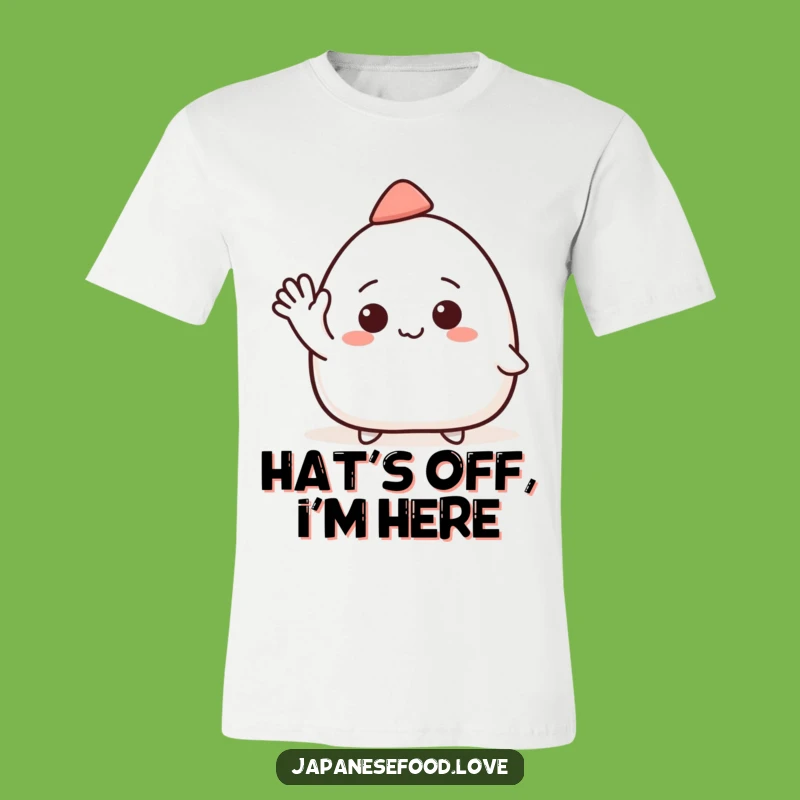 Funny Onigiri Hat Wave T-Shirt: Wear Your Cheerful Greetings