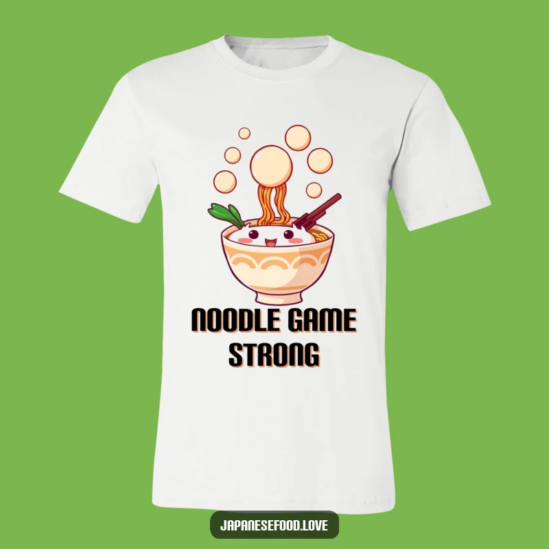 Funny Playful Ramen T-Shirt - Whimsical Dango Catching Adventure Tee