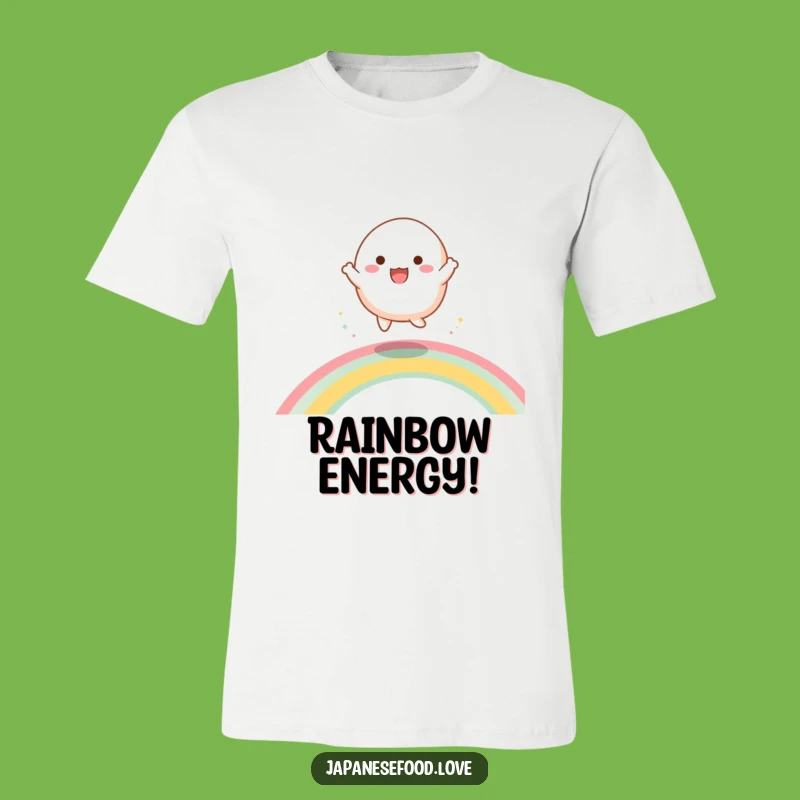 Funny Dancing Mochi T-Shirt: Bouncing on a Rainbow for a Hilarious Statement