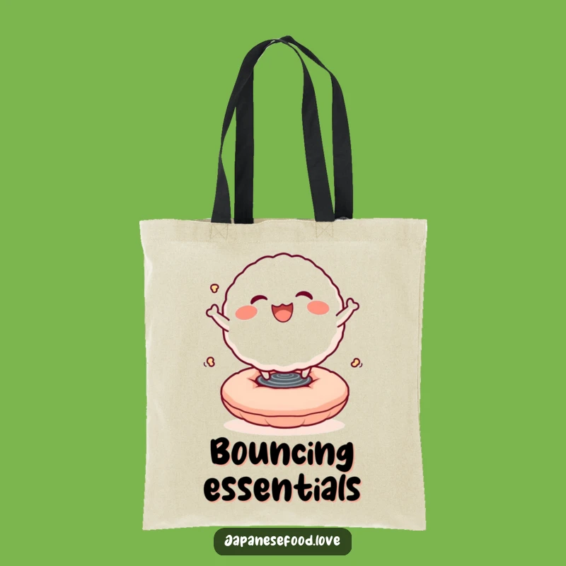 Funny Rice Ball Bounce Tote Bag: Joyful Character Carryall Gift