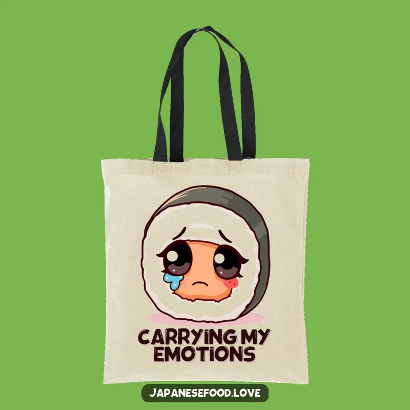 Funny Sad Sushi Roll Tote Bag: Carry Your Sorrows with Style