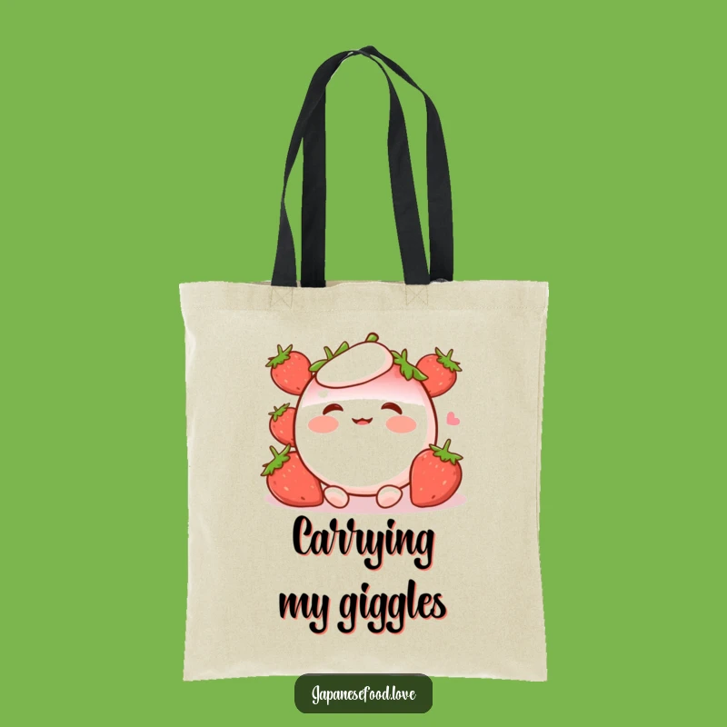 Funny Strawberry Mochi Tote Bag: Giggle-Inducing Accessory, Practical Gift