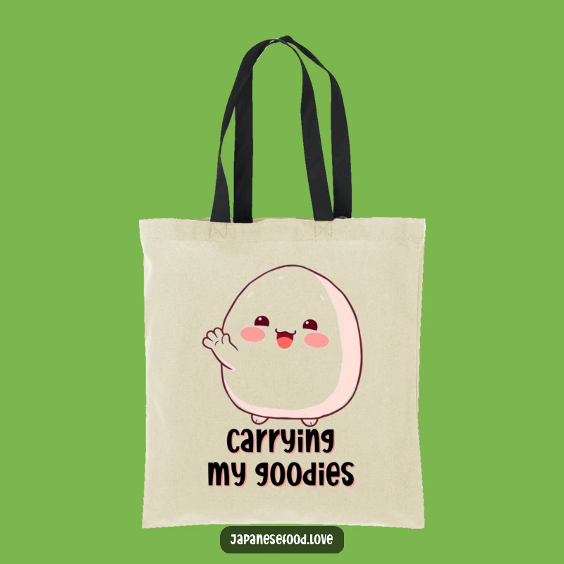 Funny Onigiri Wave Tote Bag: Carry Your Friendly Vibes Everywhere