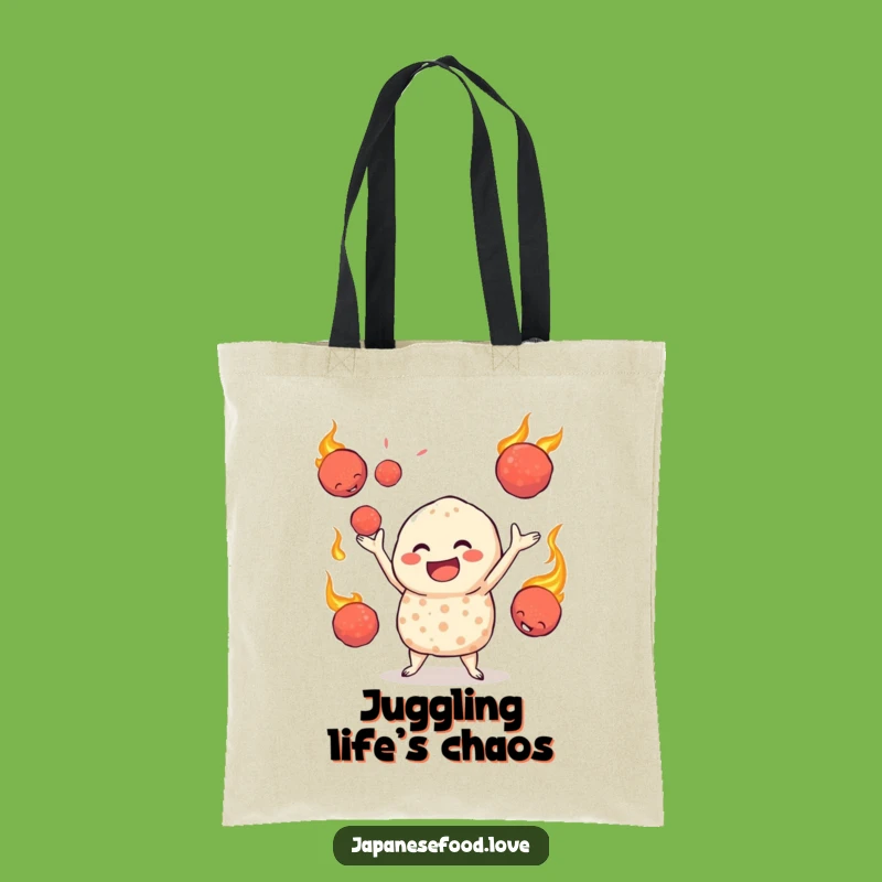 Funny Jovial Takoyaki Tote Bag, Carry Your Fiery Juggling Style