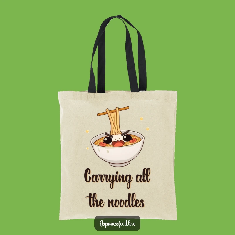 Funny Ramen Dive Tote Bag: Carry Your Essentials with a Cute Determined Bowl