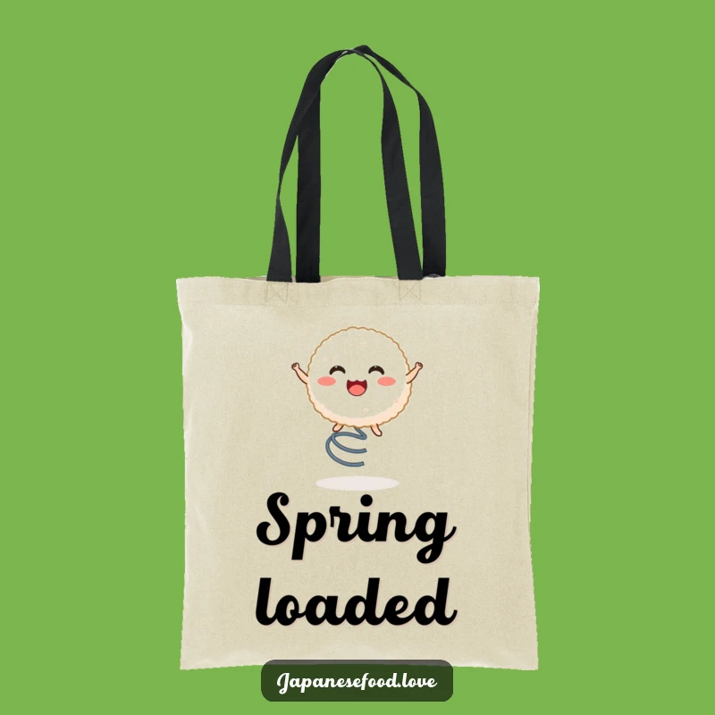 Funny Rice Ball Spring Bounce Tote Bag, Cheerful Character Bag, Handy Funny Gift for Shoppers