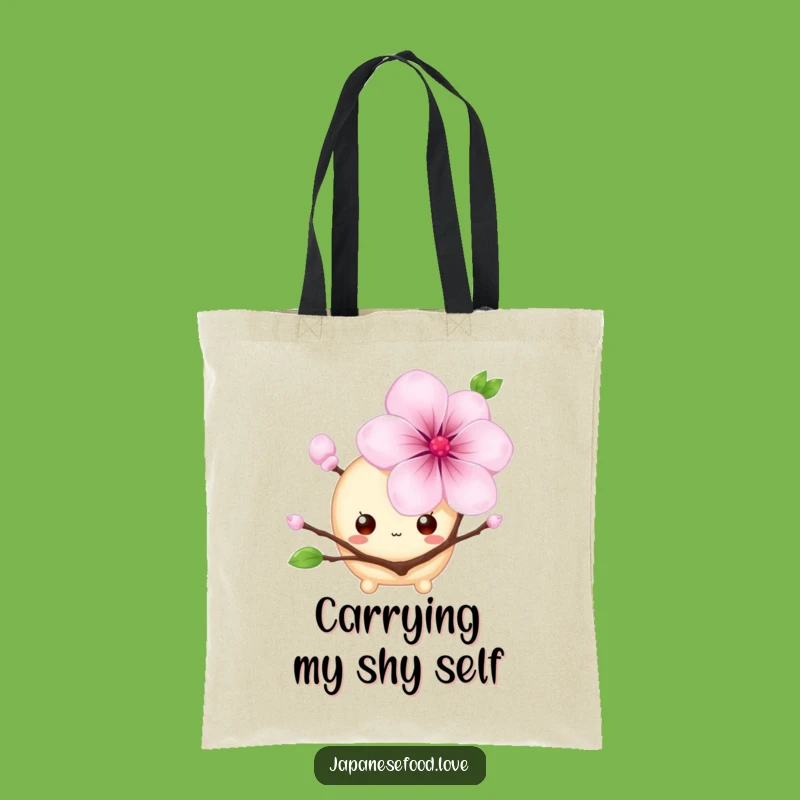 Funny Shy Mochi Tote Bag: Carry Your Cute Secret
