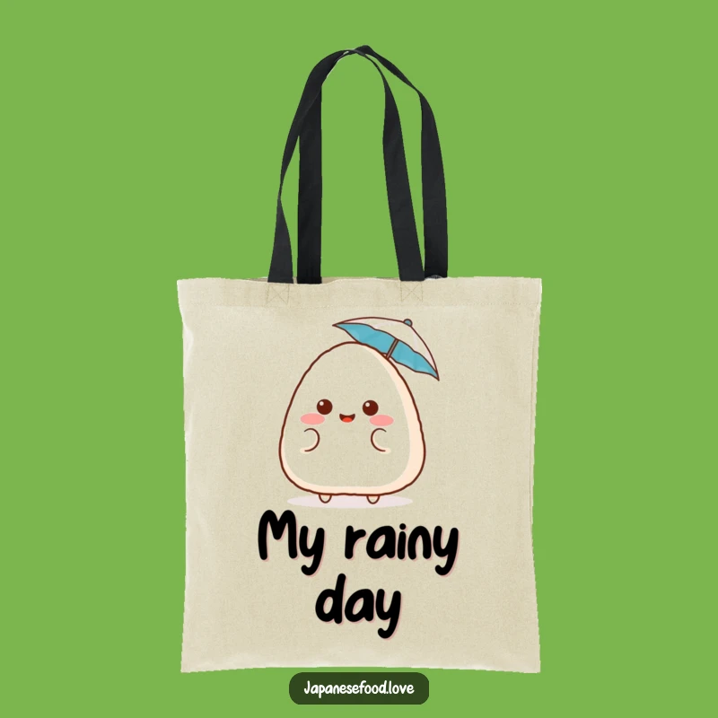 Funny Surprised Onigiri Tote Bag: Quirky Cartoon Carryall, Hilarious Gift