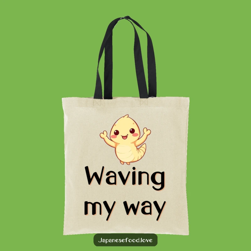 Funny Waving Tempura Shrimp Tote Bag - Chic Seafood Accessory